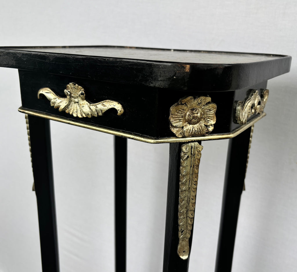 Tall Black Lacquar Accent Table