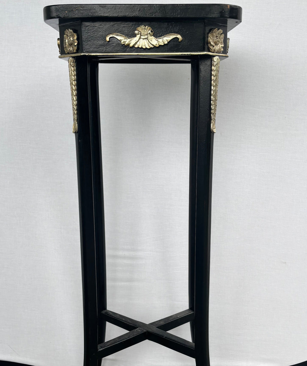 Tall Black Lacquar Accent Table