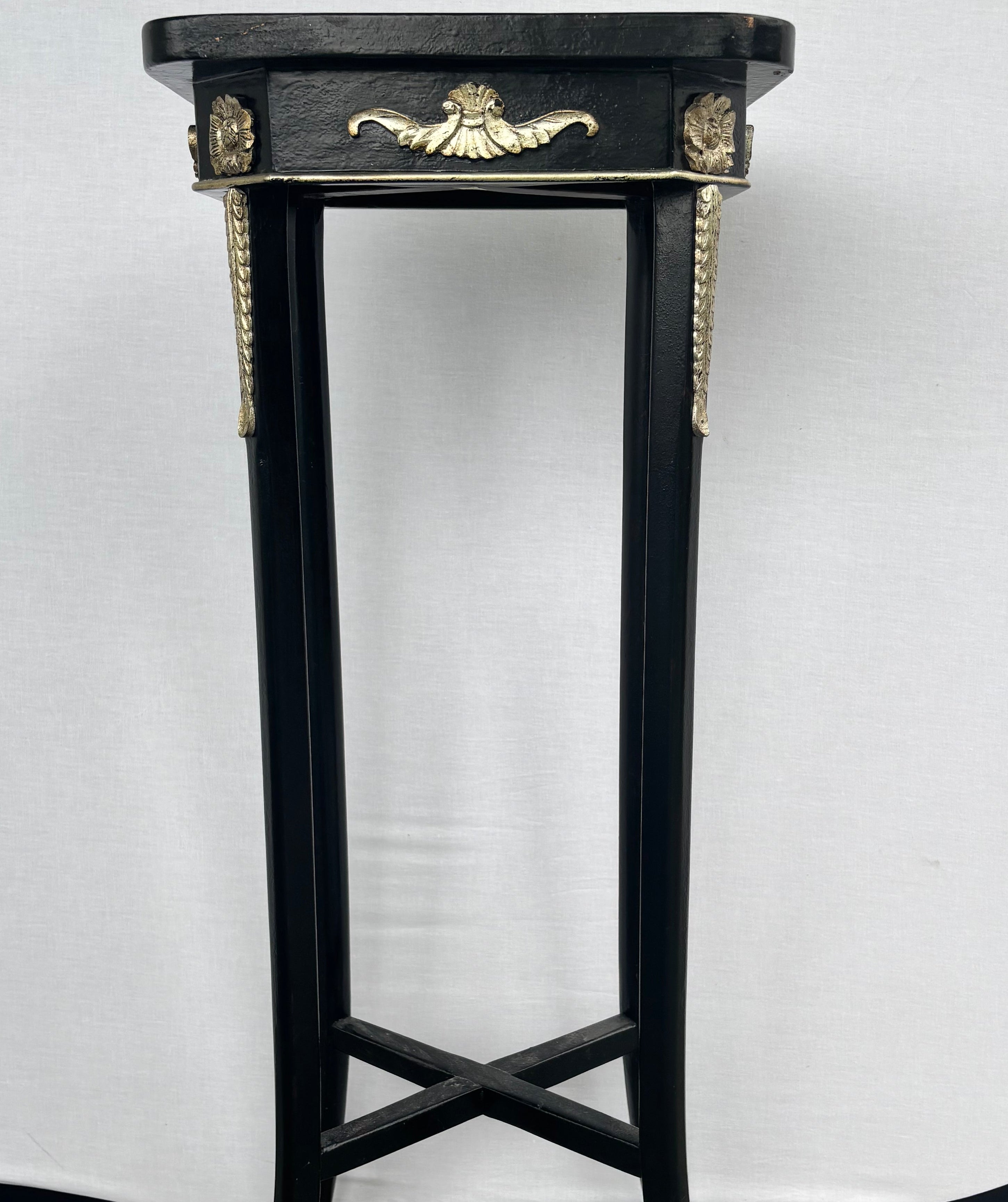 Tall Black Lacquar Accent Table
