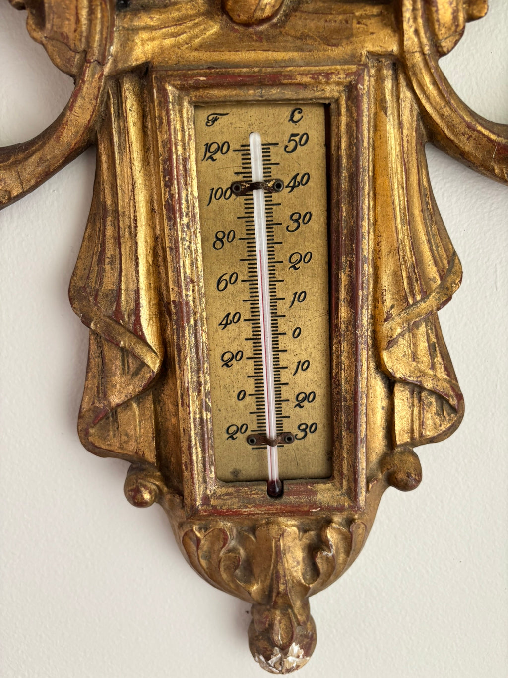 Louis XVI Antique Wall Clock & Barometer
