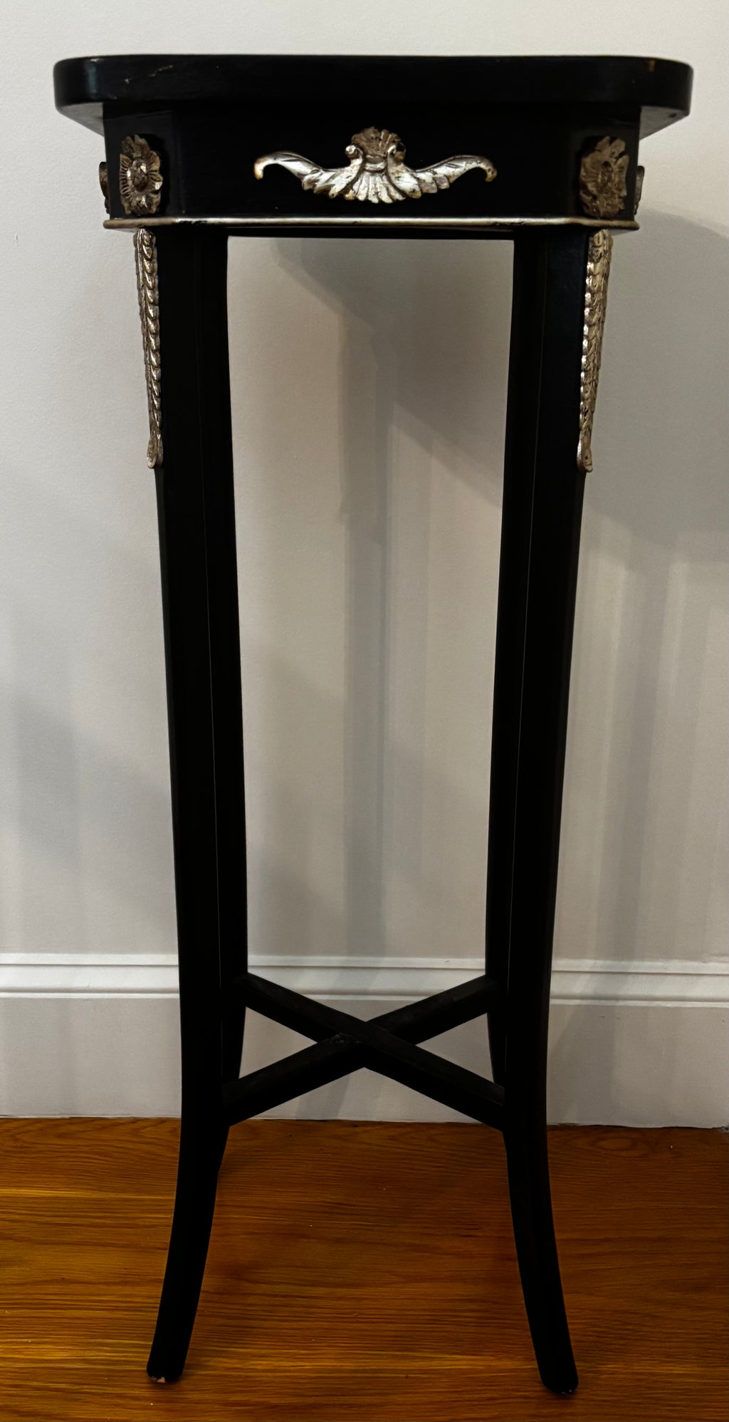 Tall Black Lacquar Accent Table